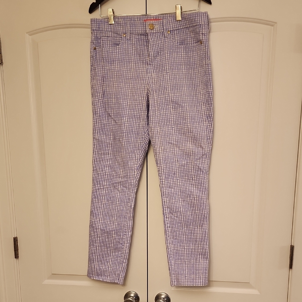 Lilly Pulitzer Lavender and White Gingham Blouse